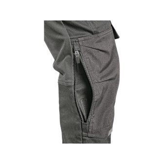 Nohavice CXS LEONIS, pánske, šedé s čiernymi doplnkami