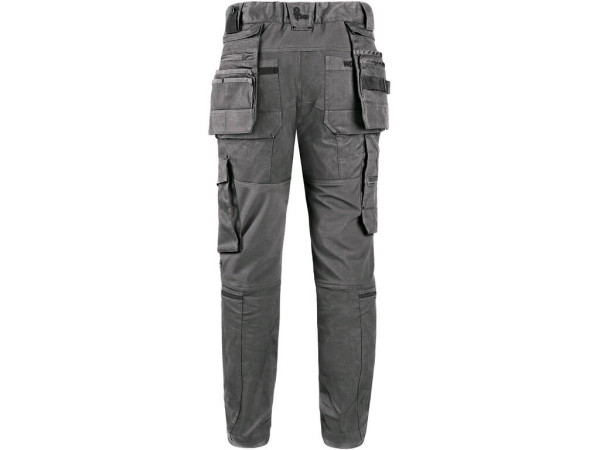 Kalhoty CXS LEONIS, pánské, šedé s černými doplňky, vel. 52