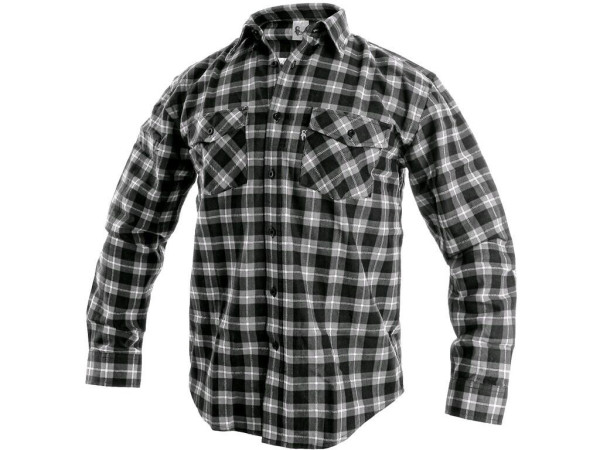 Košile CXS TOM, dlouhý rukáv, pánská, šedo-černá, vel. 45/46