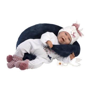 Llorens 74050 NEW BORN - realistyczna lalka bobas z dźwiękami i miękkim materiałem - 42 cm