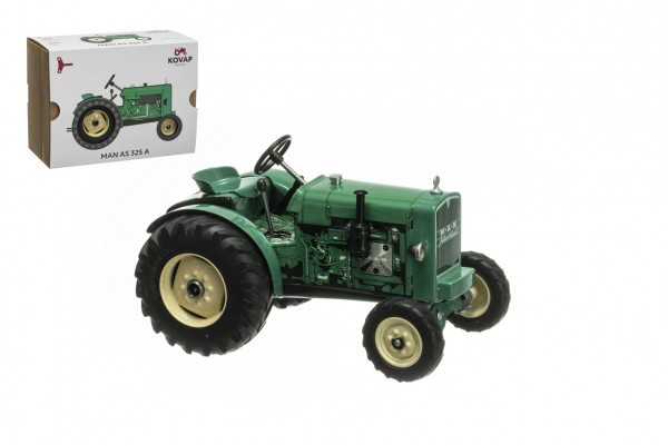 Traktor MAN AS 325A zelený na kľúčik kov 1:25 v krabici Kovap