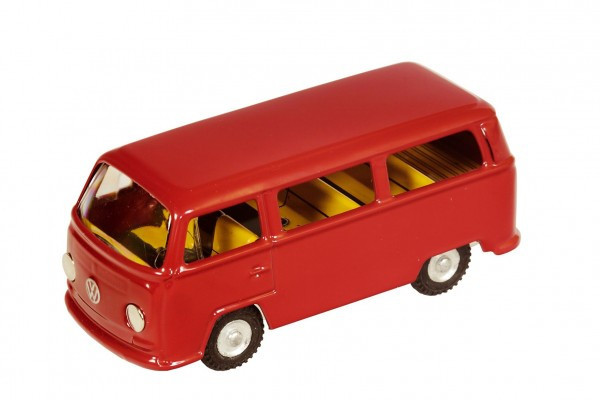 Auto VW mikrobus T2 červený kov 12cm v krabičke Kovap