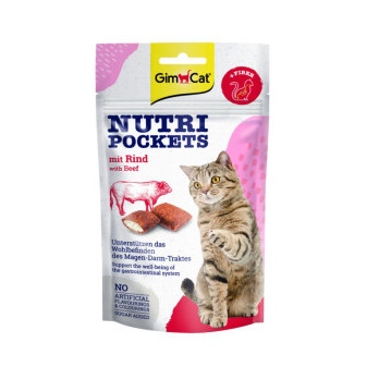 GimCat Nutri Pockets s hovězím 60 g