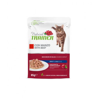 Kapsička Trainer Natural CAT AD. hovězí  85g