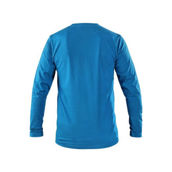 Tričko CXS SIMON, dlhý rukáv, azúrovo modré
