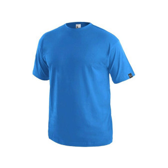 Tričko CXS DANIEL, krátký rukáv, azurově modré, vel. 3XL