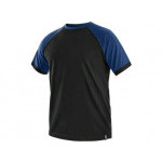 Tričko CXS OLIVER, krátký rukáv, černo-modré, vel. 4XL