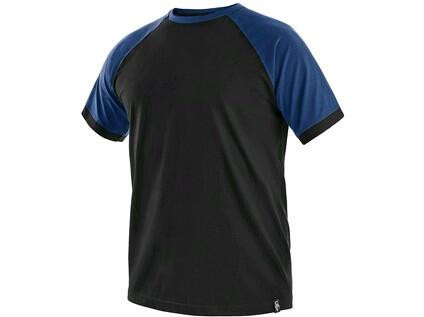 Tričko CXS OLIVER, krátky rukáv, čierno-modré, veľ. 4XL