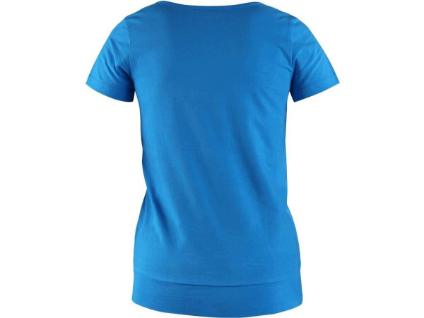 Tričko CXS EMILY, dámské, krátký rukáv, azurově modrá, vel. 2XL