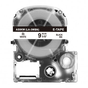 Alternativní páska Epson AS9KW 9 mm x 8 m černý tisk / bilý podklad