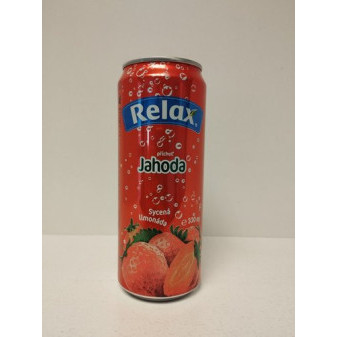 Relax limonáda plech, Jahoda, 330ml