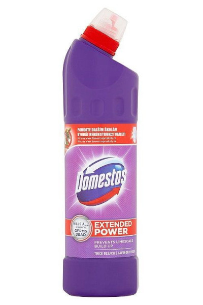 WC čistič 750ml Domestos Lavender čistí a dezinfikuje