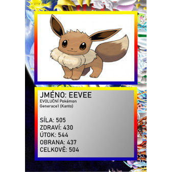 Figurka Pokemona 3D: karta gracza Eevee