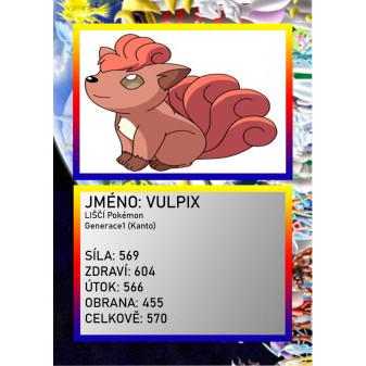 Figurka Pokemona 3D: karta gracza Vulpix