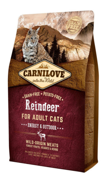 Carnilove Cat Grain Free Reindeer Adult Energy&Outdoor 2kg