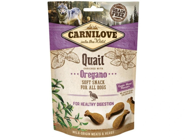 Carnilove Dog Semi Moist Snack Quail with Oregano 200g