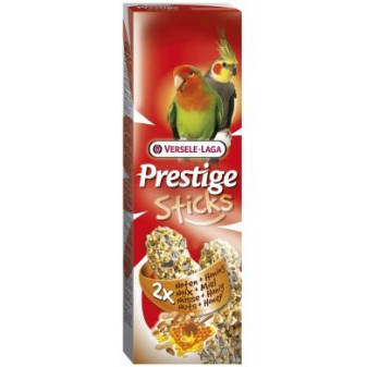 Prestige Sticks tyčinky pre veľké papagáje med+orech 2x70 g