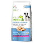 TRAINER Natural Medium Puppy&Jun čerstvé kuře 12kg