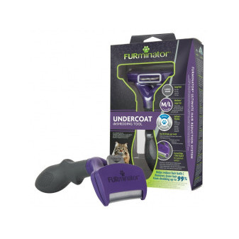 FURminator vyčesávací hrablo pro krátkosrsté kočky středních a velkých plemen