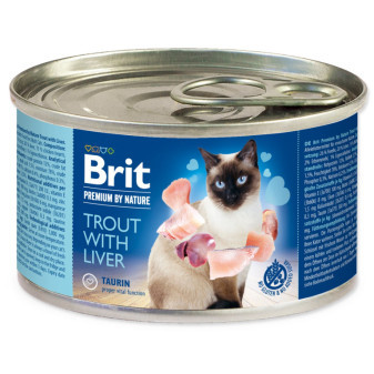 Brit Premium by Nature pstrąg dla kota z wątrobą 200g