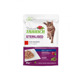 Kapsička Trainer Natural CAT SP. STER. hovězí  85g