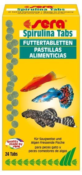 Sera krmivo pro ryby pojídající řasy Spirulina Tabs 24tbl.Nature