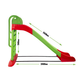 Doloni Skluzavka s madlem 243 cm Zeleno-červená