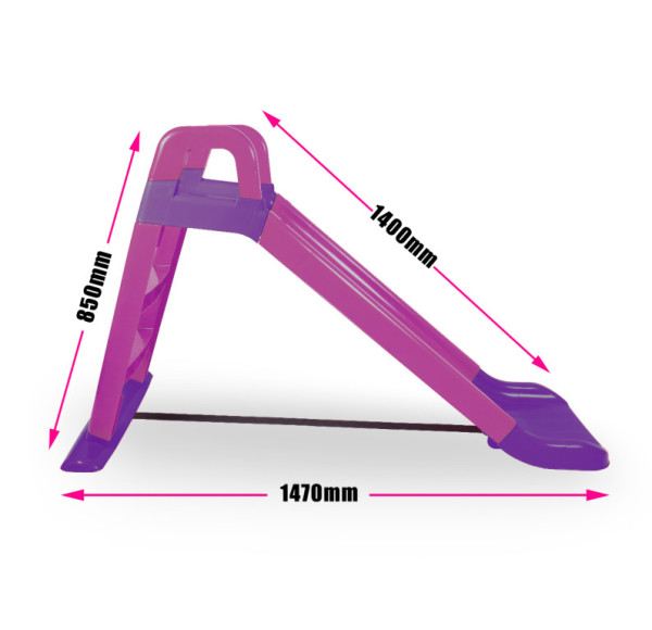 Doloni Skluzavka s madlem 140 cm Růžovo-fialová