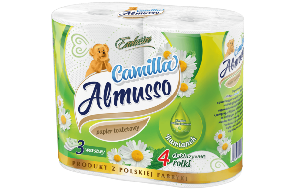 Toaletný papier Almusso Camilla 3vrs., 4ks v balení, 18m
