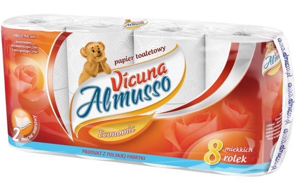 Papier toaletowy Almusso Vicuna 2 warstwy, 8 szt. w paczce, 16m
