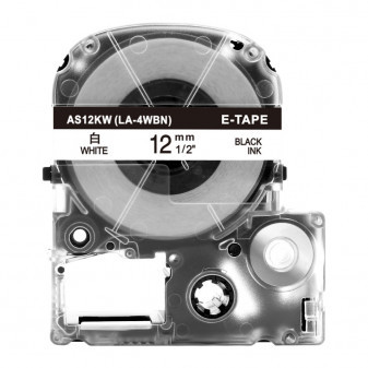 Alternatívna páska Epson AS12KW 12 mm x 8 m čierna tlač/ biely podklad