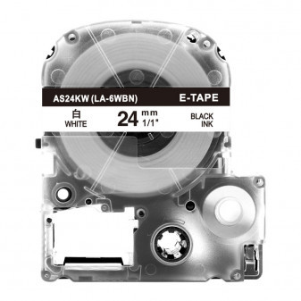 Alternativní páska Epson AS24KW 24 mm x 8 m černý tisk/ bílý podklad