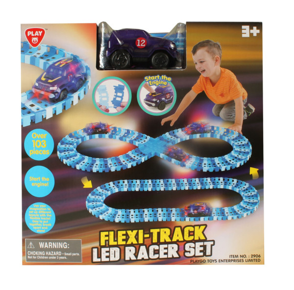 Play Go: Flexi-Track Racer Set - auto na flexibilní dráze