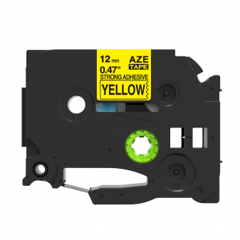 Alternativní páska Brother TZ-S631/TZe-S631 12mm x 8m extra adhesivní černý tisk/žlutý podklad