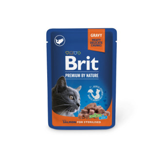 Brit premium cat pouches Salmon for Sterilized 100 g