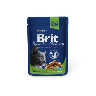 Brit Cat Premium Pouch Plasterki Kurczaka Sterylizowane 100g