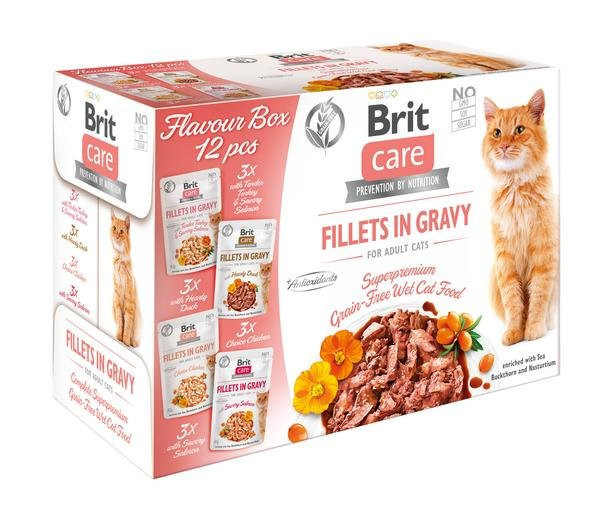 Brit Care Cat Flavour box Fillet in Gravy 12 x 85g