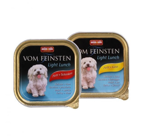Animonda Vom Feinsten Light Pasztet obiadowy dla psów indyk+szynka 150g