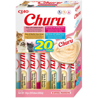 Churu cat masové pyré mix - mořské plody 280g