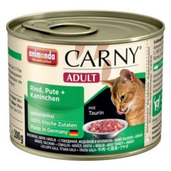 Animonda Carny Adult w puszce wołowina+indyk+królik 200g