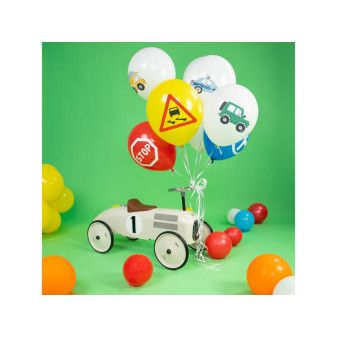 Aga4Kids Latexové balónky Auto 30 cm 9 ks