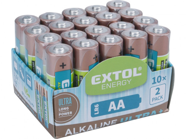 baterie alkalické, 20ks, 1,5V AA (LR6)