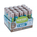 baterie alkalické, 20ks, 1,5V AAA (LR03)