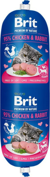 Brit Premium by Nature Kiełbasa KOT Kurczak i Królik 180 g