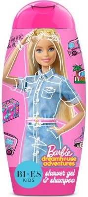 Bi-Es 2v1 pro děti šampon a sprchový gel Barbie Dreamhouse, 250ml