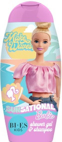 Bi-Es 2v1 pro děti šampon a sprchový gel Barbie Sunsational, 250ml