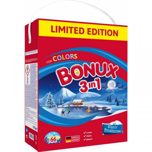 Bonux prací prášek 66 pracích dávek Color WinterFresh Box