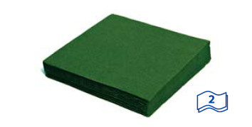 Ubrousky Gastro 86906 tma.zelené 2 vrstvé 250ks 33x33 cm - doprodej