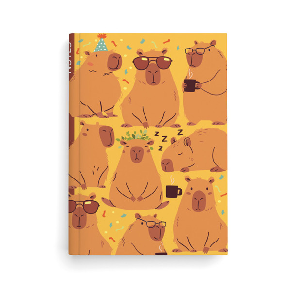 Notes linkovaný - A5 - lamino - Kapybary