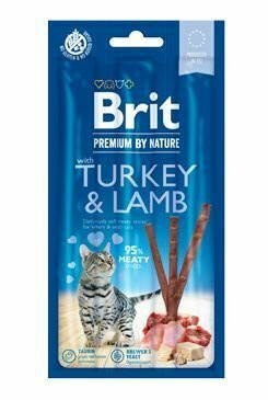 Brit Premium by Nature Cat Sticks with Turkey & Lamb (3 sticks)